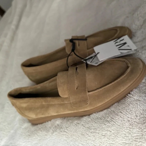 Zara Suede Penny Loafers - Picture 2 of 7